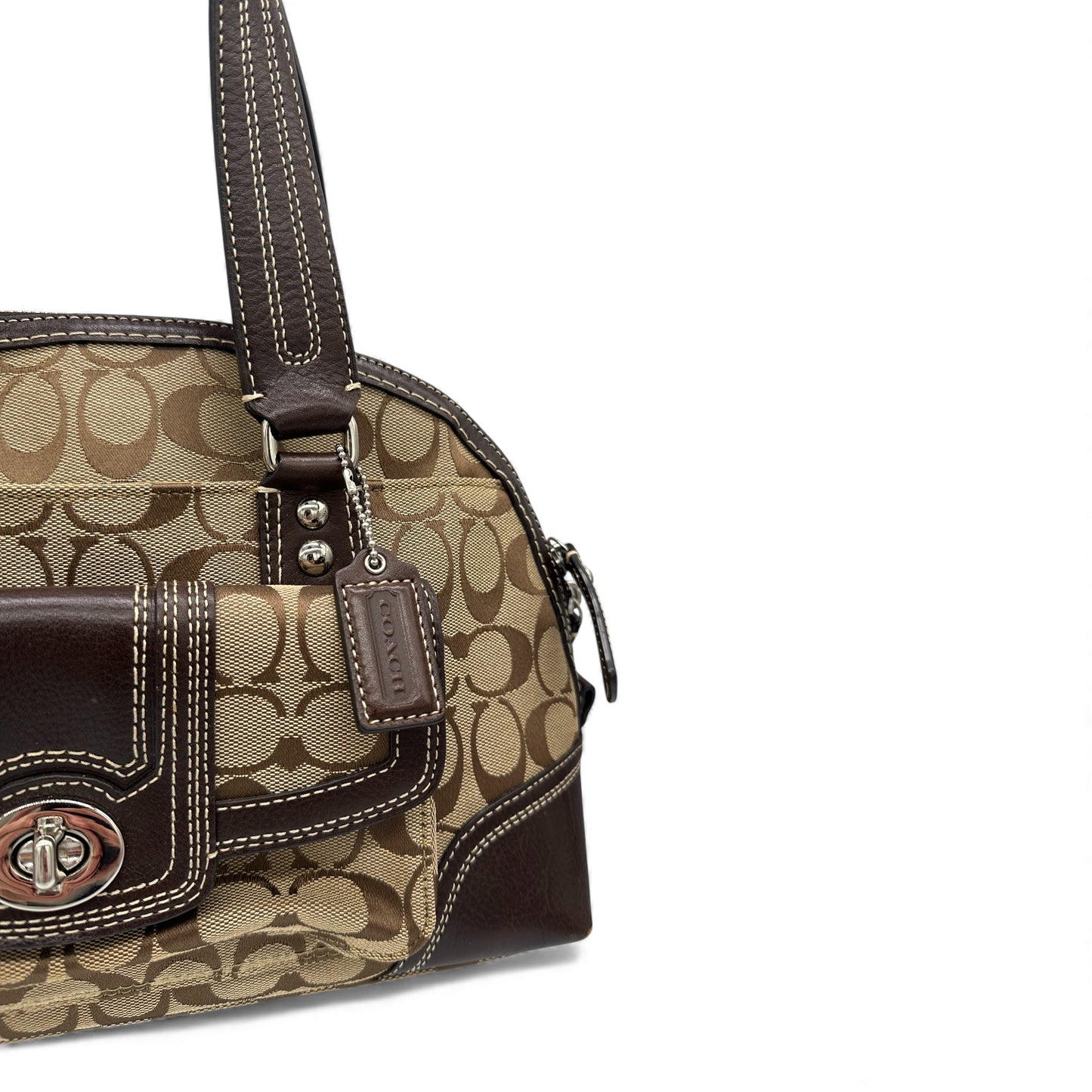 Sac à main vintage Coach F13977 Miranda à fermoir tourniquet