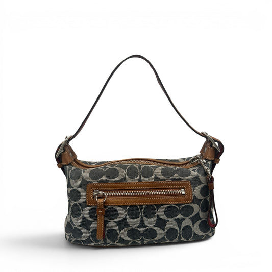 Vintage Coach 7022 Denim Monogram Shoulder Bag