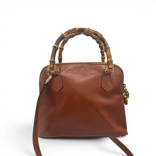 Vintage Gucci Bamboo 2-way Leather Shoulder Bag