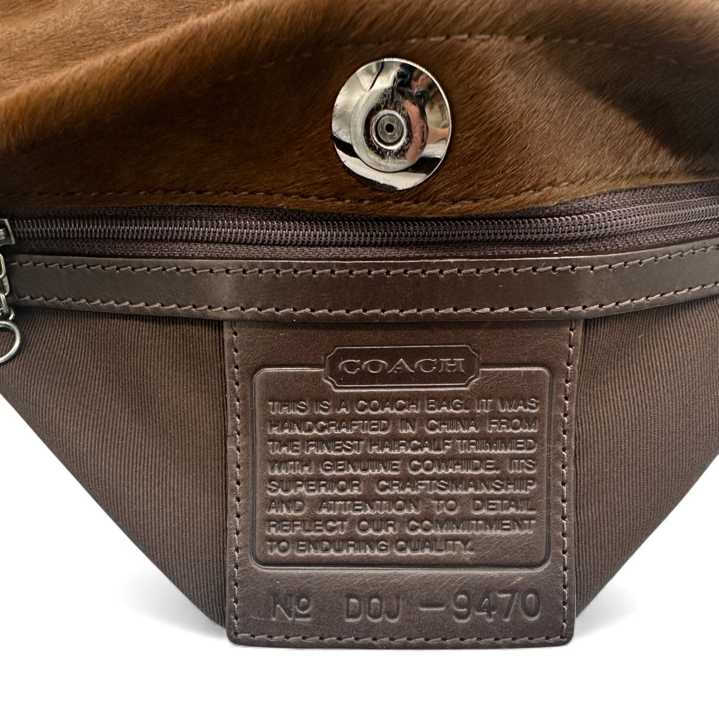 Vintage Coach 9470 Calf Hair Shoulder Bag