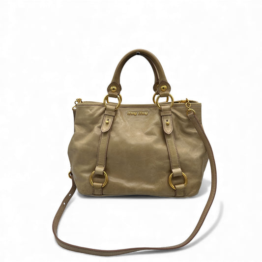 Vintage Miu Miu Vitello Shine 2-Way Handbag