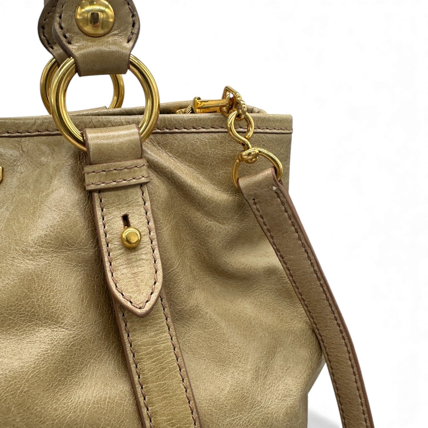 Vintage Miu Miu Vitello Shine 2-Way Handbag