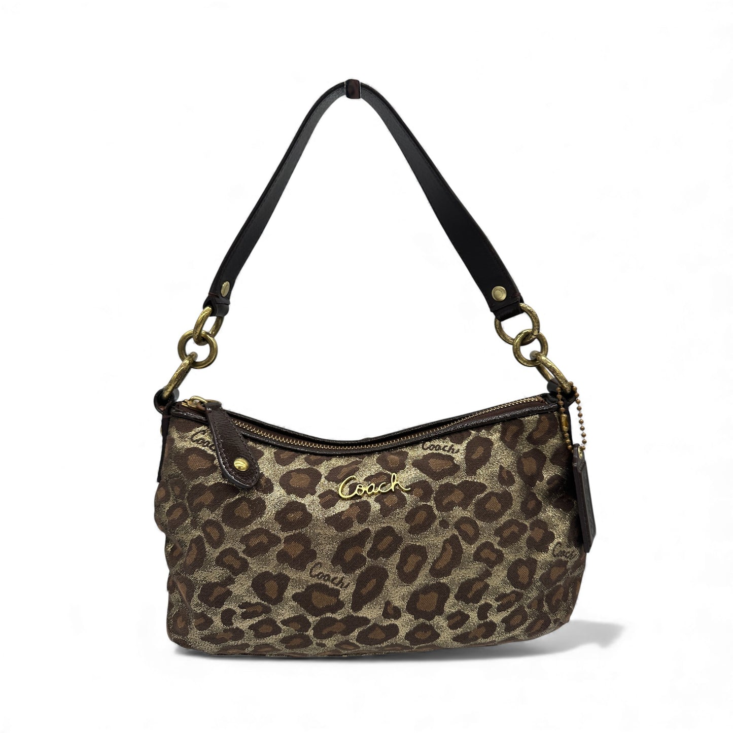 Vintage Coach F15521 Leopard Print Shoulder Bag
