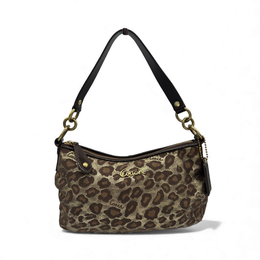 Vintage Coach F15521 Leopard Print Shoulder Bag