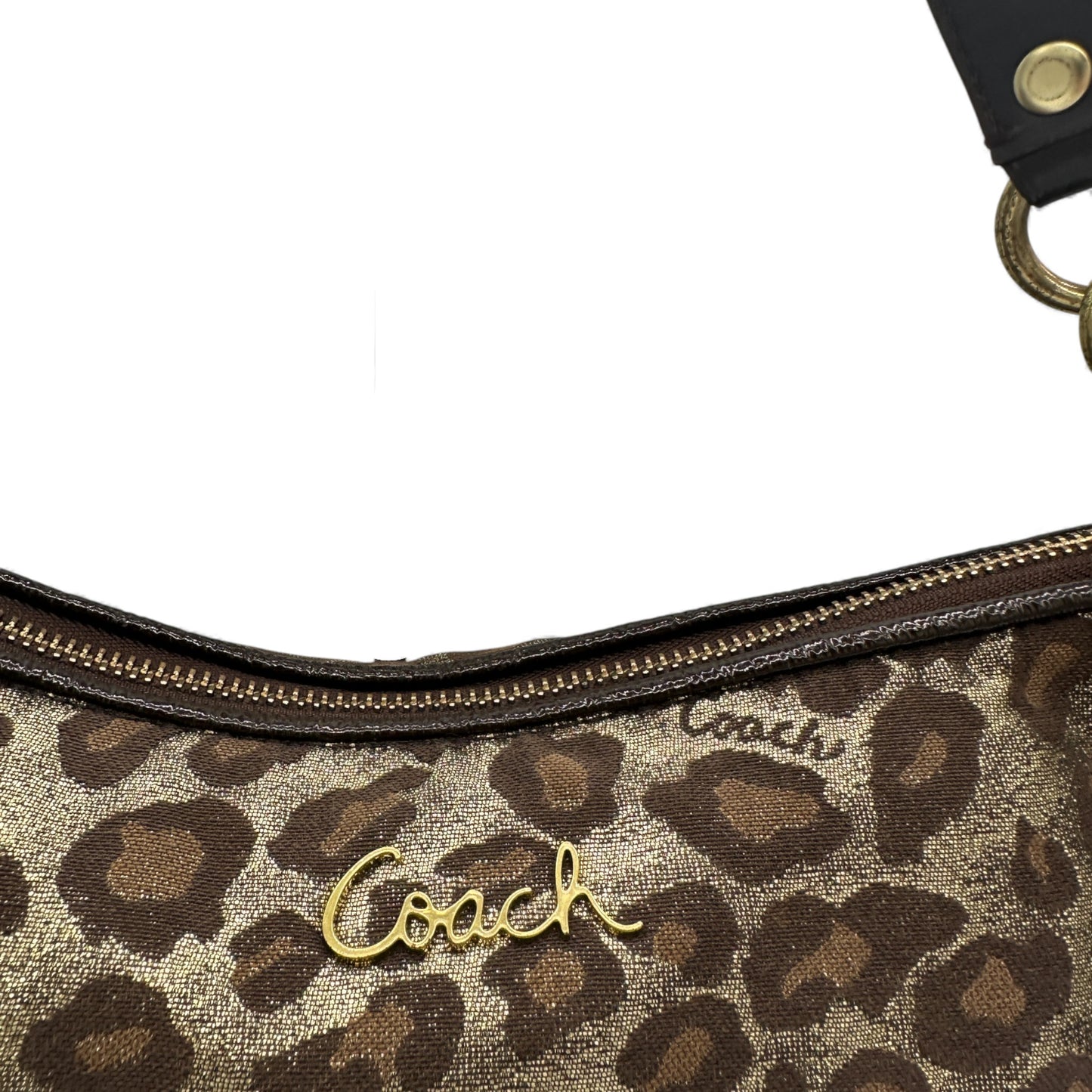Vintage Coach F15521 Leopard Print Shoulder Bag