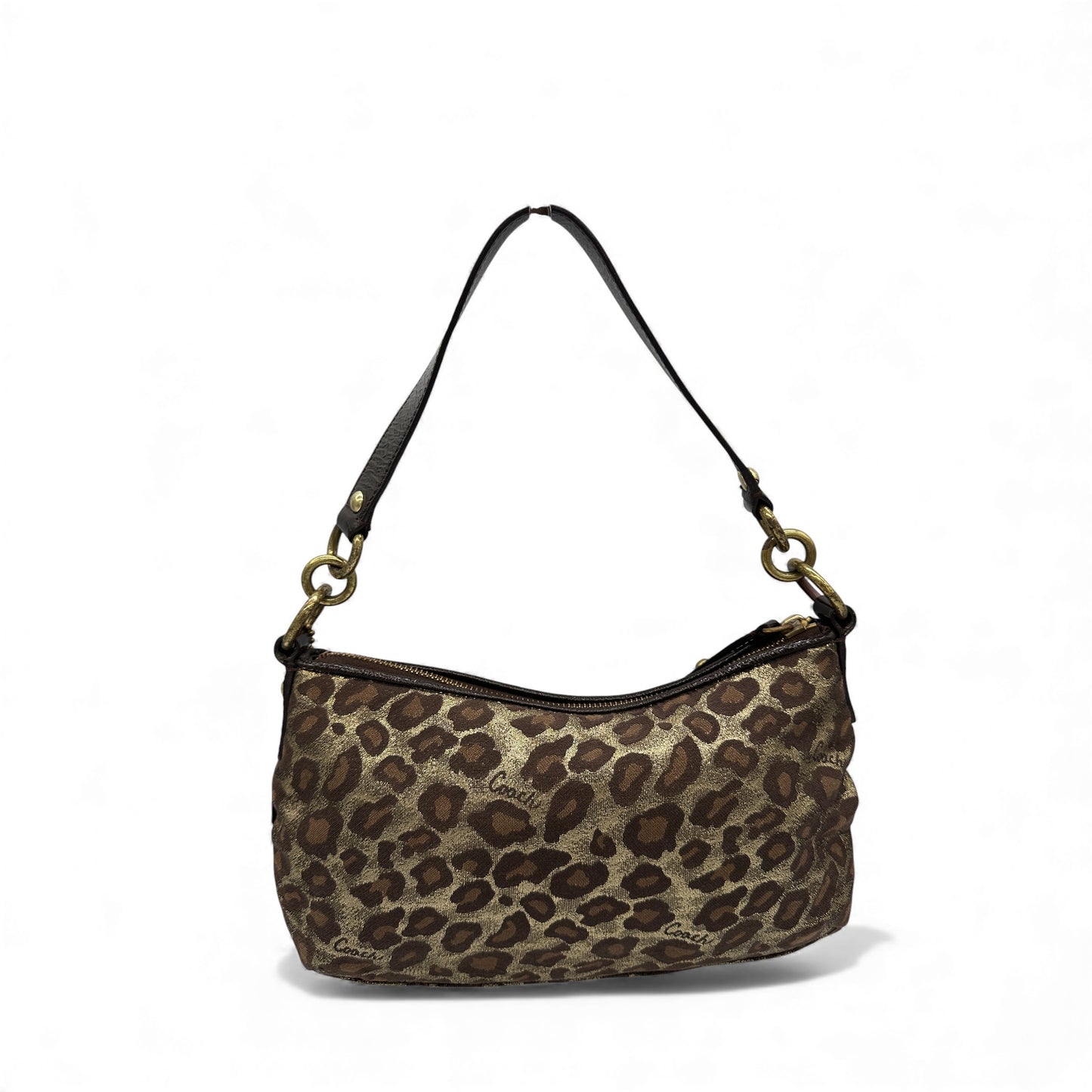 Vintage Coach F15521 Leopard Print Shoulder Bag