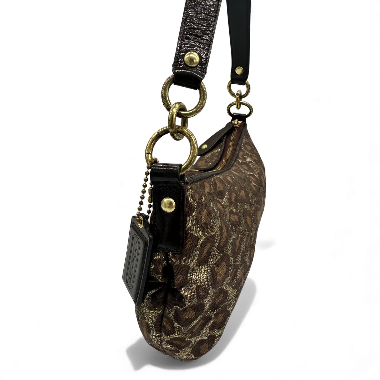 Vintage Coach F15521 Leopard Print Shoulder Bag