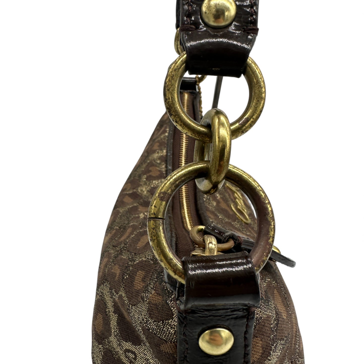 Vintage Coach F15521 Leopard Print Shoulder Bag