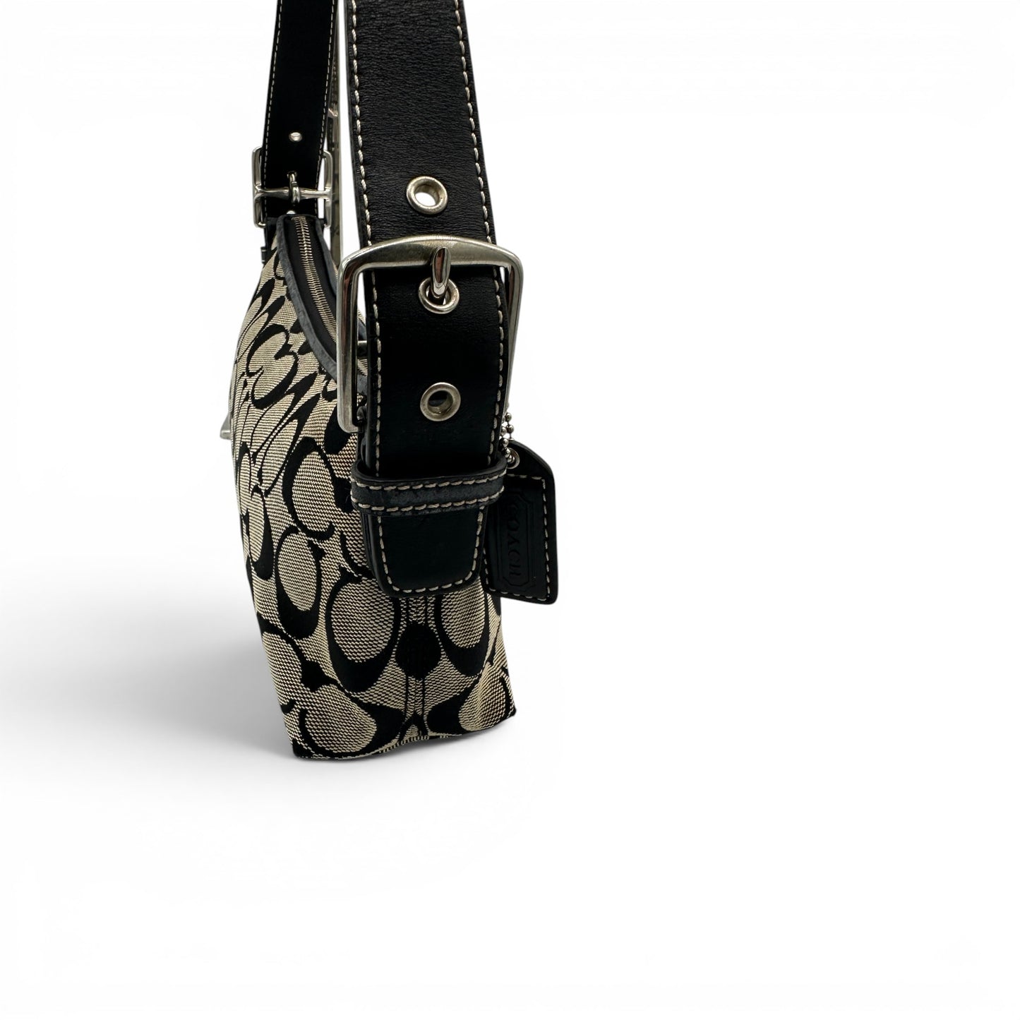 Vintage Coach 6371 East West Baguette Schultertasche