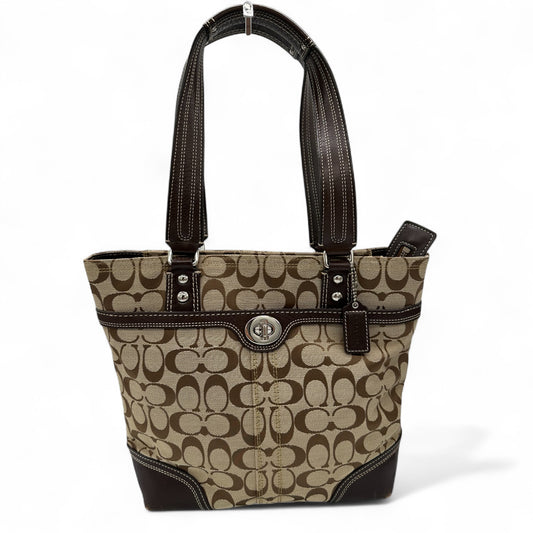 Vintage Coach F13973 Turnlock Tote Shoulder Bag