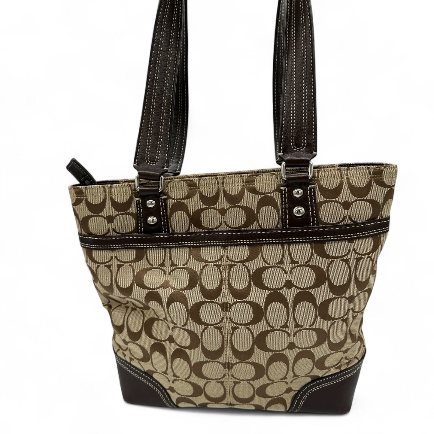 Vintage Coach F13973 Turnlock Tote Shoulder Bag