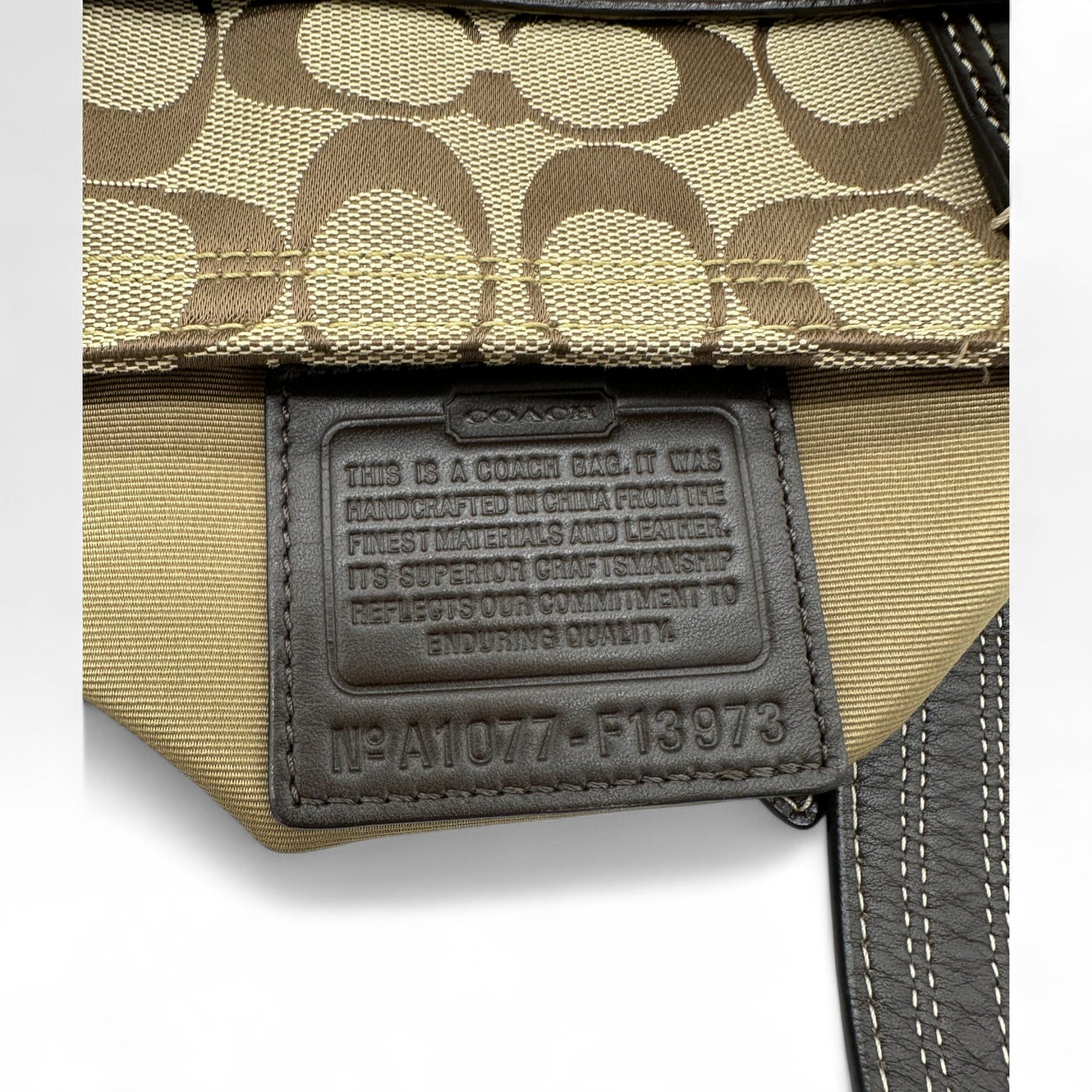 Vintage Coach F13973 Turnlock Tote Shoulder Bag