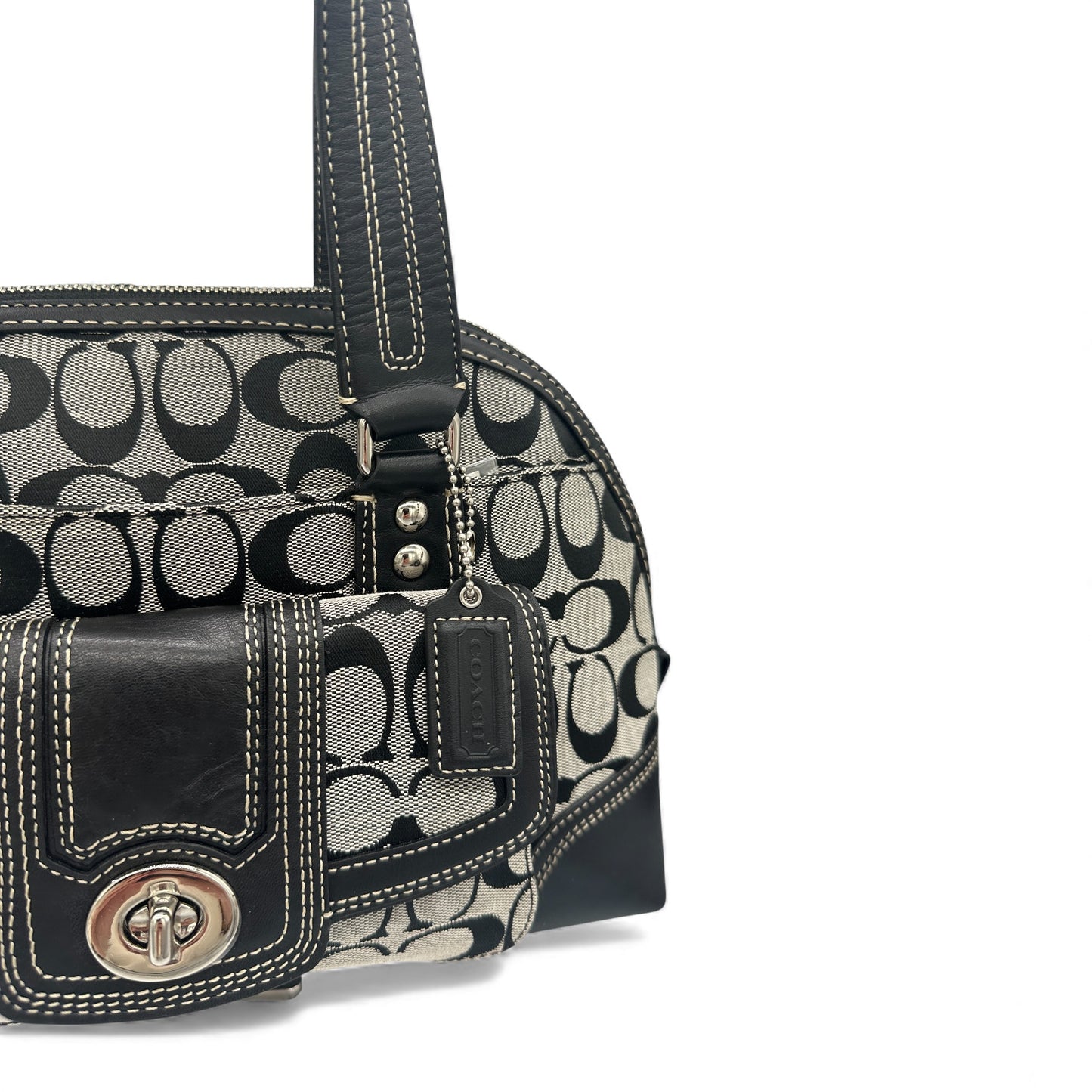 Vintage Coach F13977 Miranda Turnlock Handbag