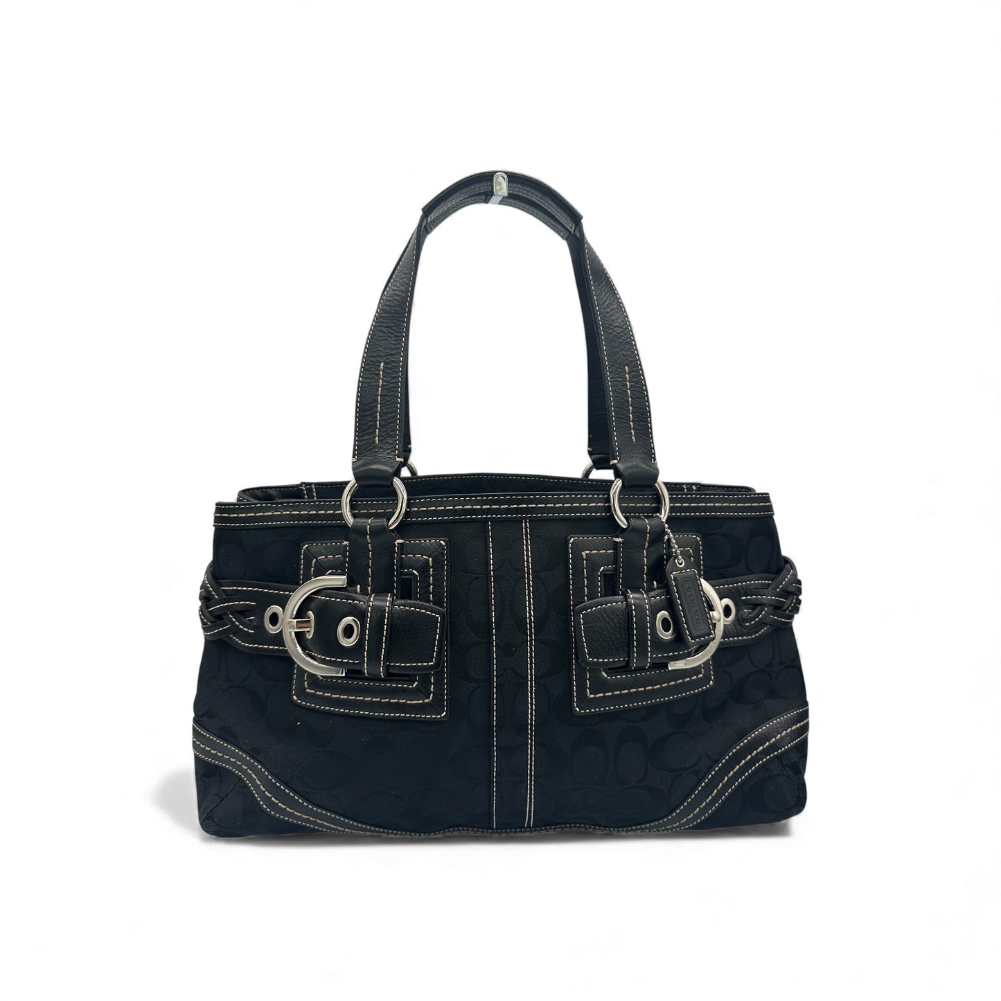 Vintage Coach 5089 Soho Schultertasche mit Schnalle