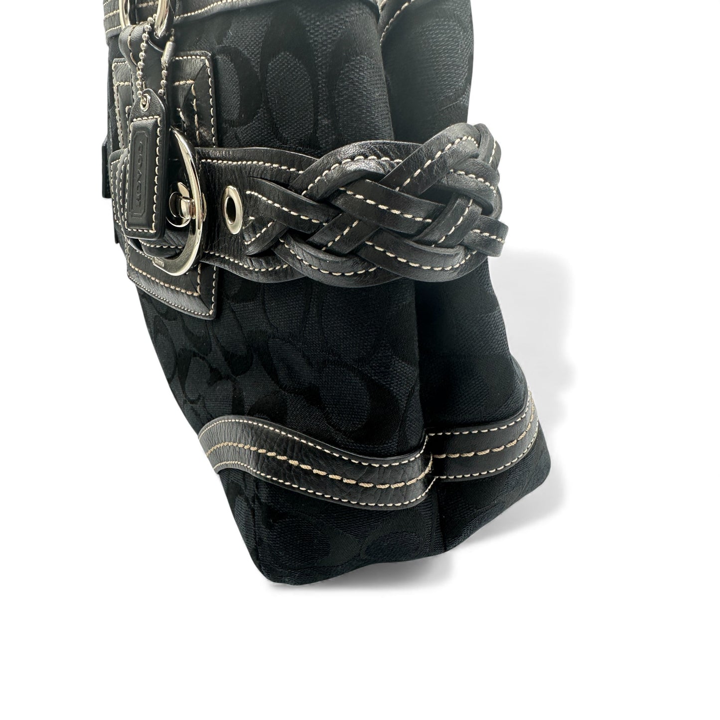 Vintage Coach 5089 Soho Schultertasche mit Schnalle