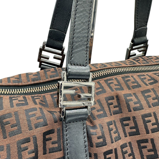 Vintage Fendi Zucchino Canvas Tote Handbag