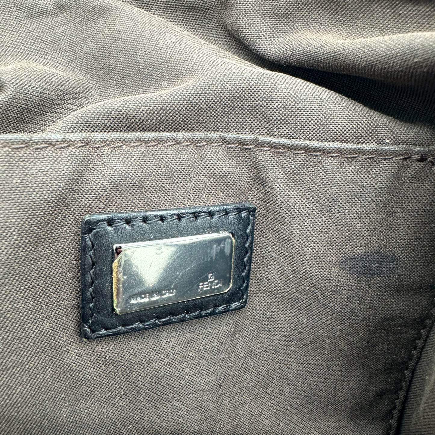 Vintage Fendi Zucchino Canvas Tote Handbag