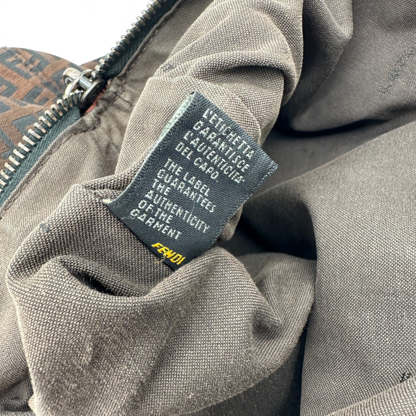 Vintage Fendi Zucchino Canvas Tote Handbag