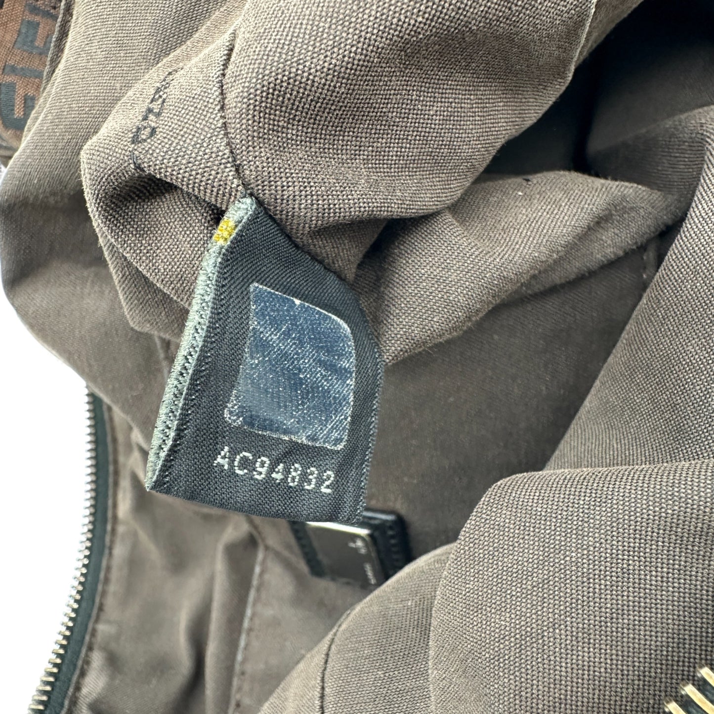 Vintage Fendi Zucchino Canvas Tote Handbag