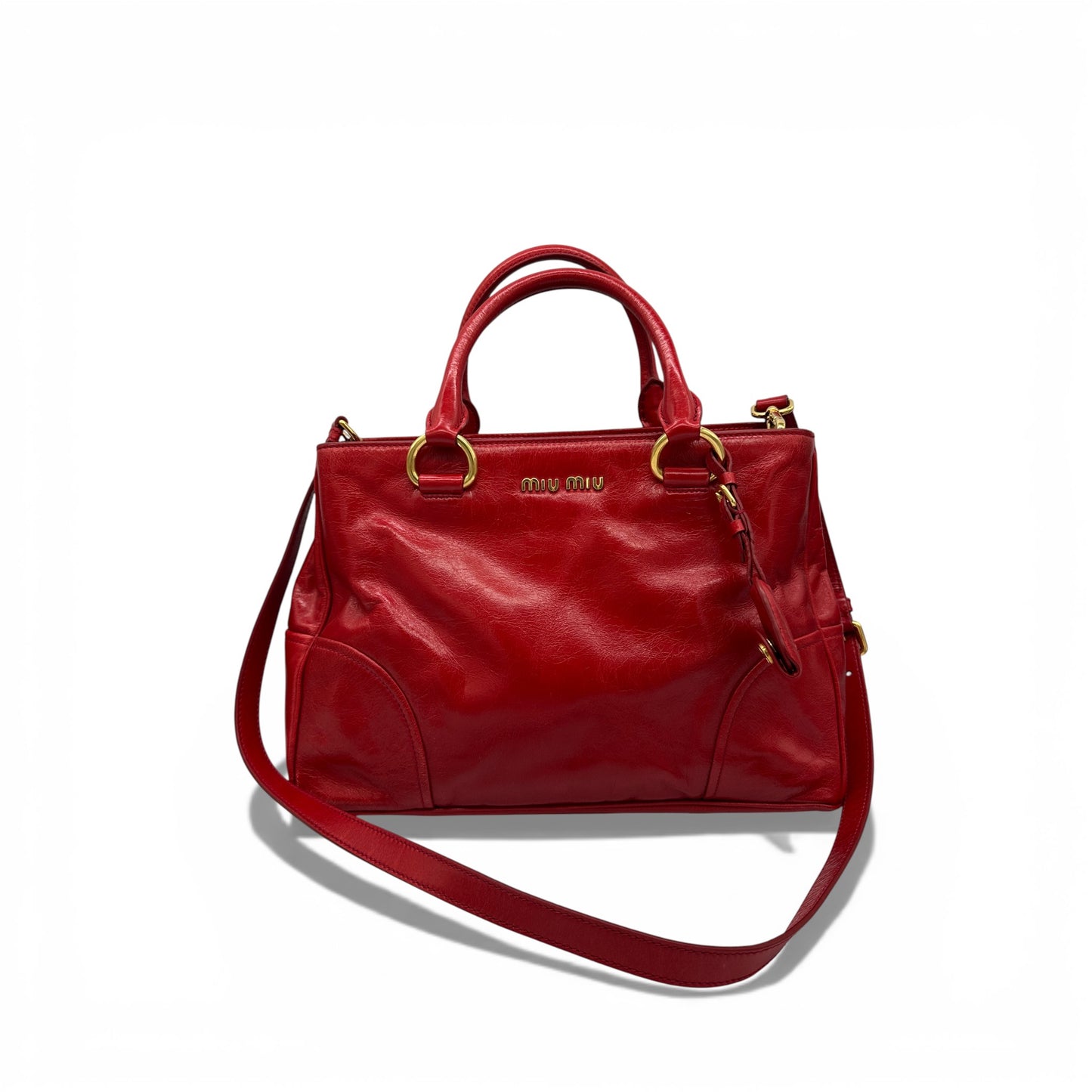 Vintage Miu Miu Vitello Shine 2-Way Handbag