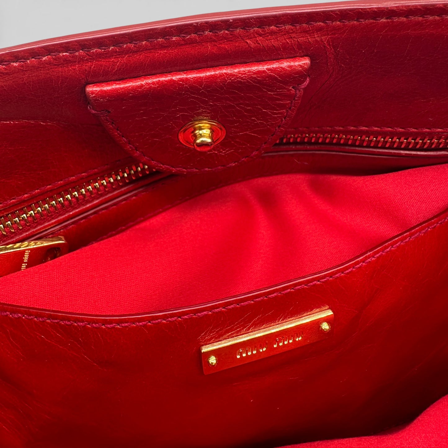 Vintage Miu Miu Vitello Shine 2-Way Handbag