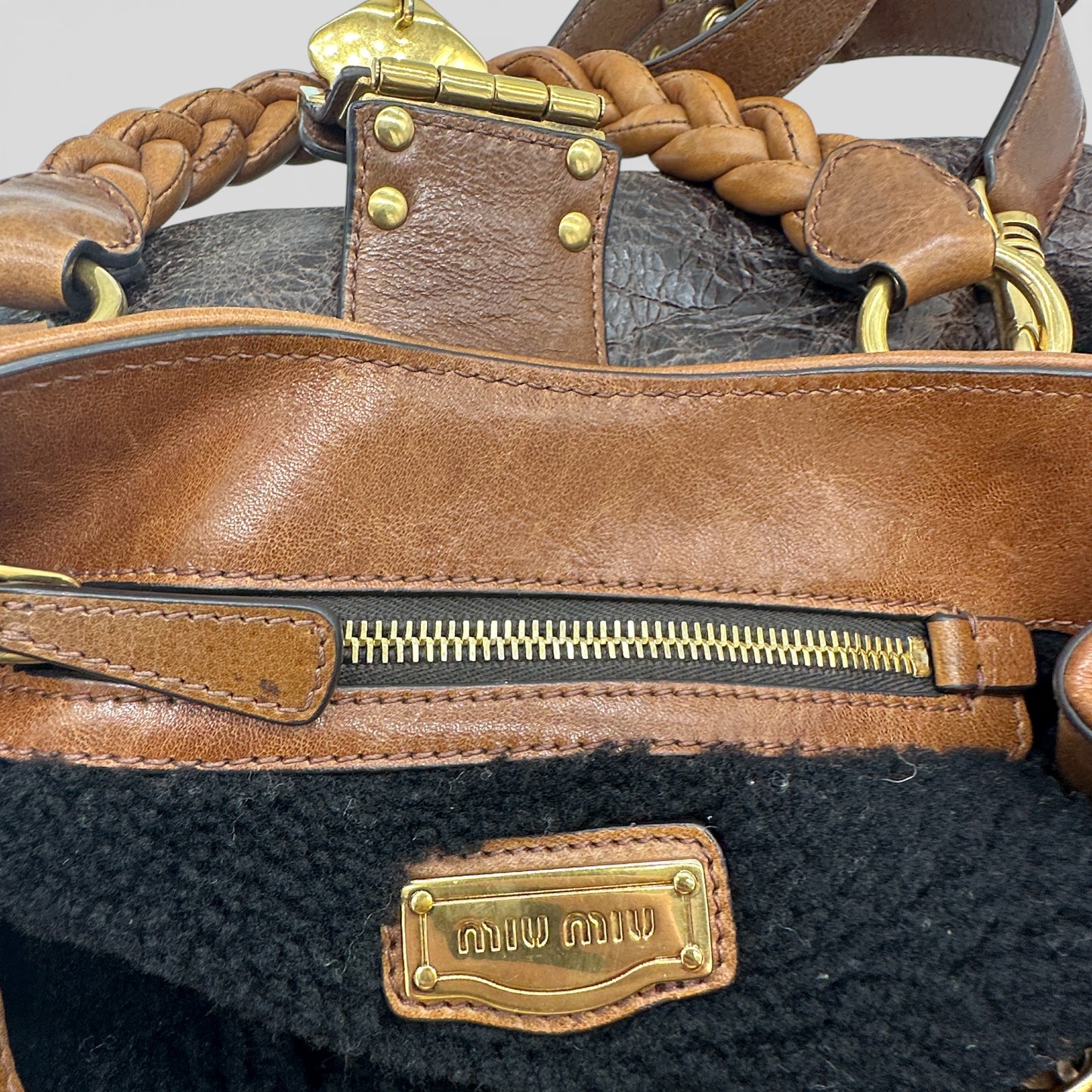 Miu Miu 2-Way Nappa Handbag