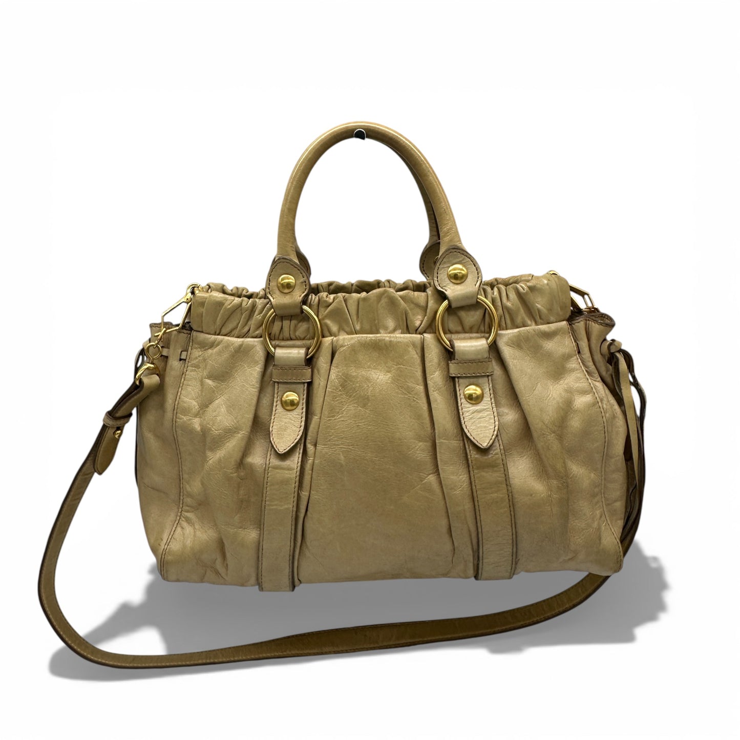 Vintage Miu Miu Vitello Lux 2-Way Handbag