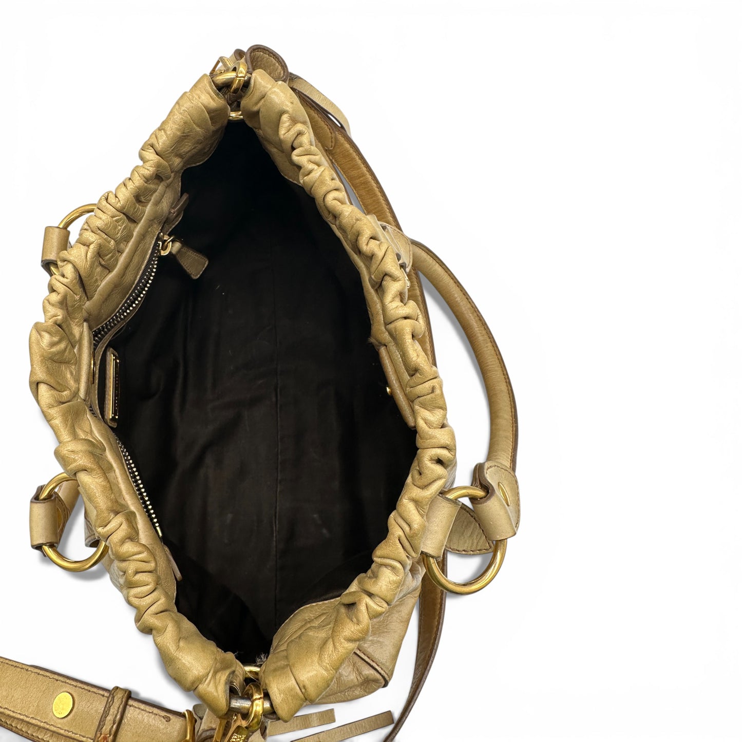 Vintage Miu Miu Vitello Lux 2-Way Handbag