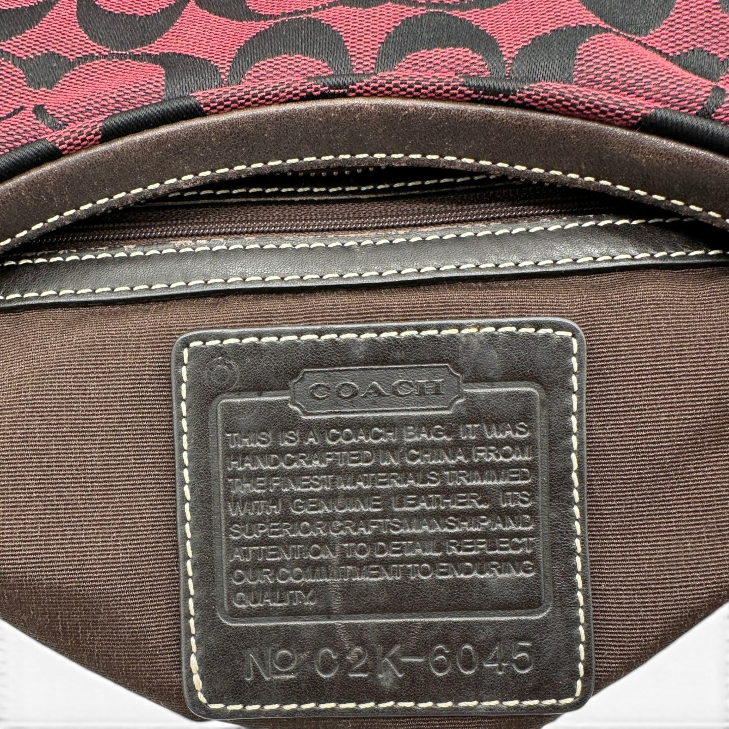 Vintage Coach 6045 Half Moon Shaped Shoulder Bag