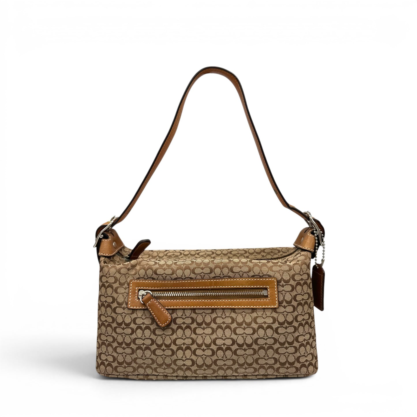 Sac bandoulière vintage Coach 6332 marron à monogramme