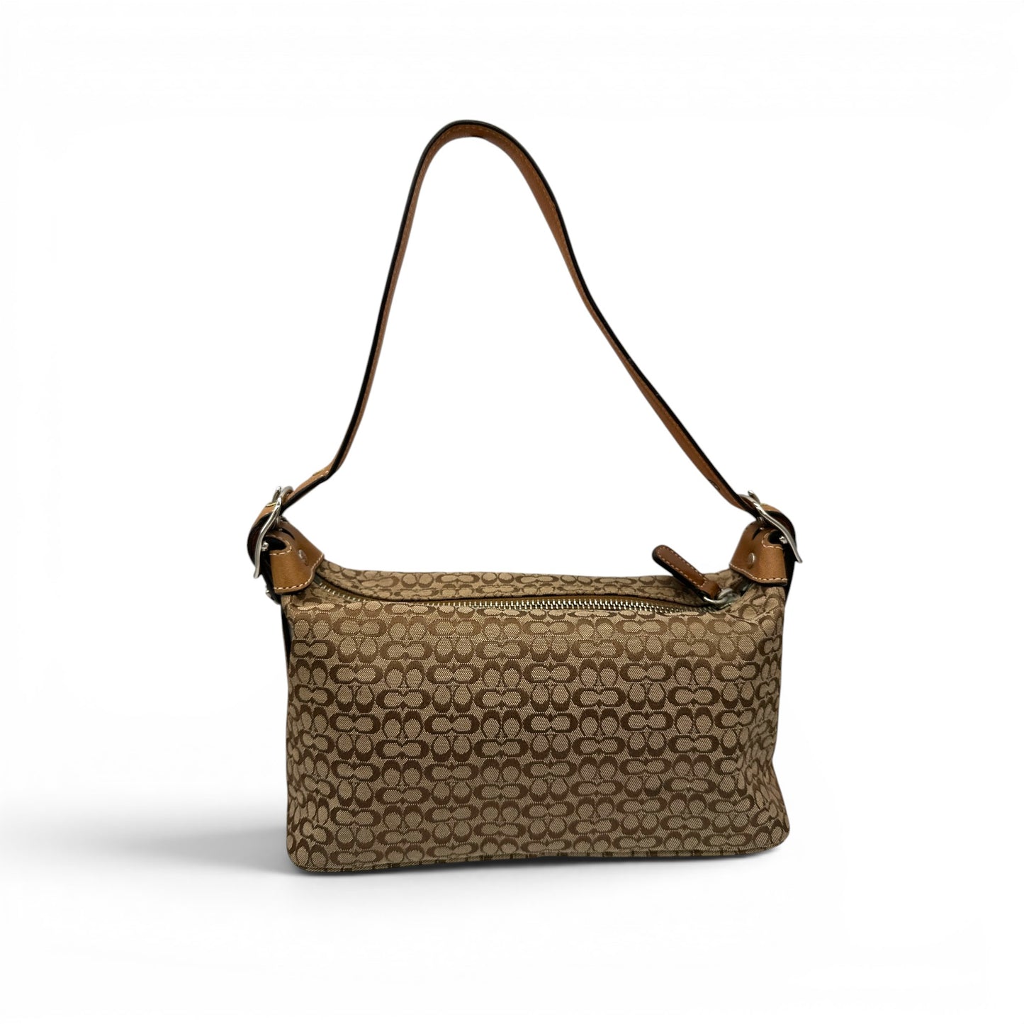 Sac bandoulière vintage Coach 6332 marron à monogramme