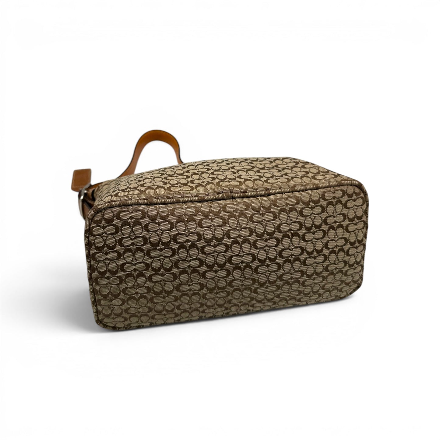 Sac bandoulière vintage Coach 6332 marron à monogramme