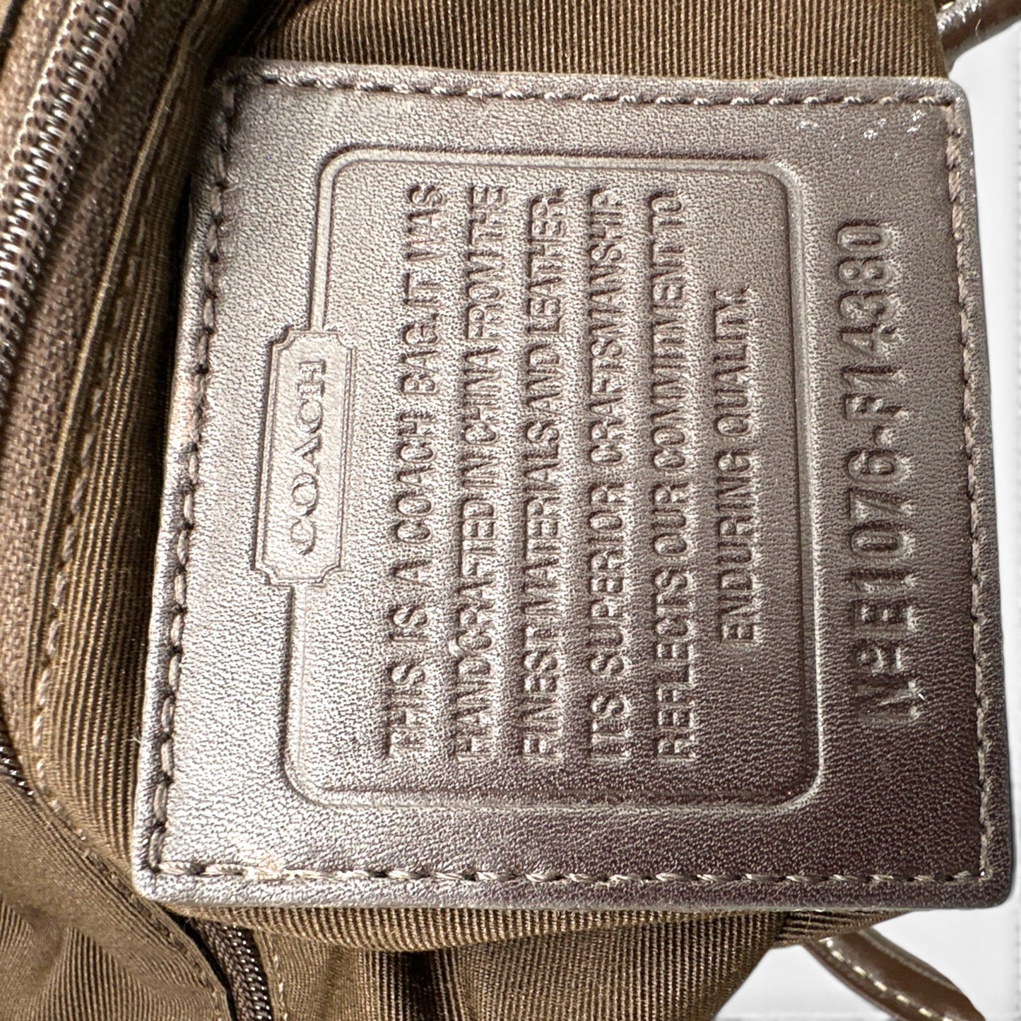 Sac bandoulière vintage Coach 12232 plissé Ergo