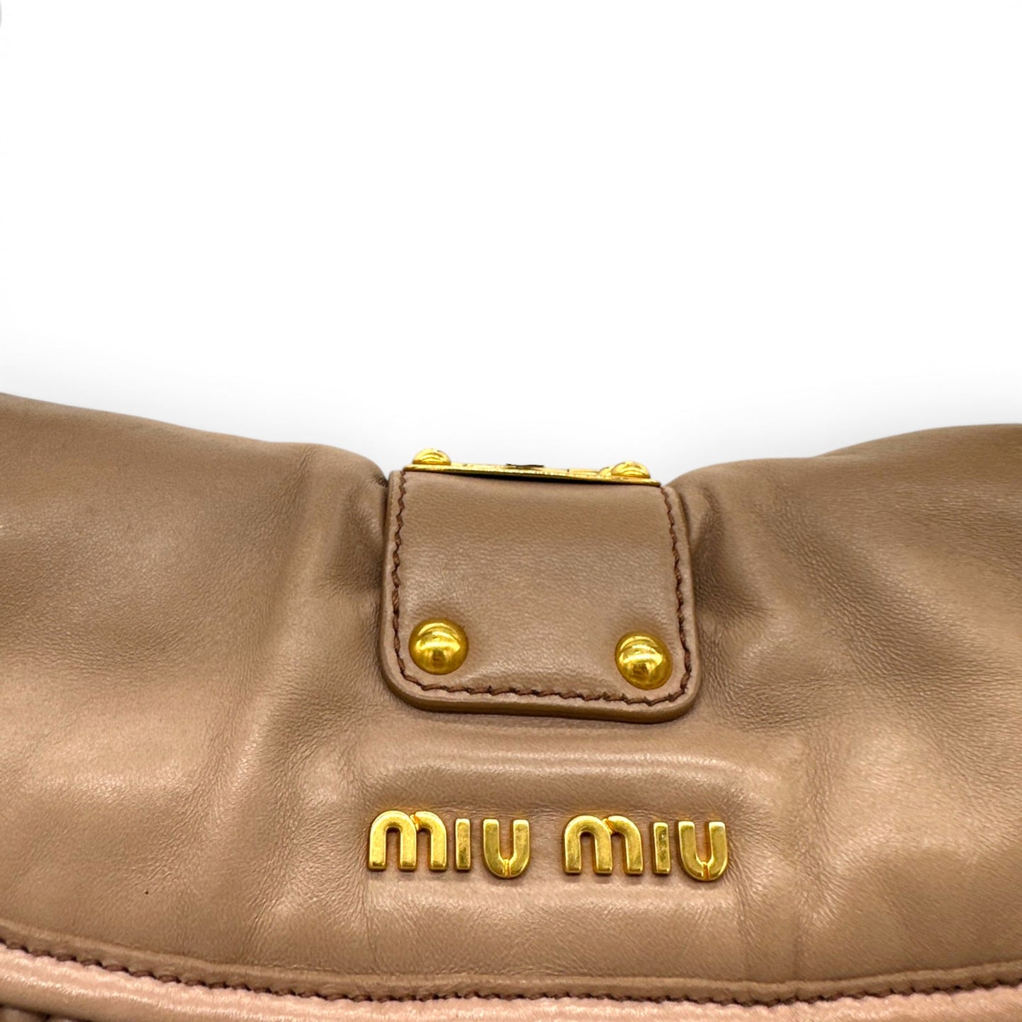 Miu Miu Matelassè Denim Tote Handtasche