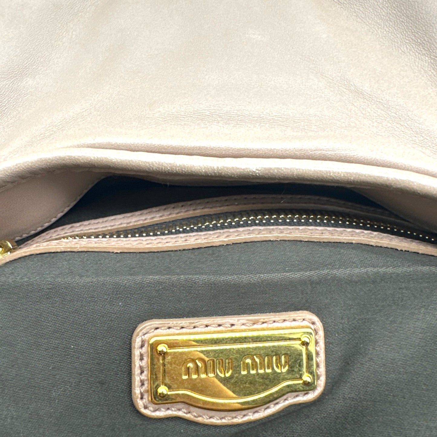 Miu Miu Matelassè Denim Tote Handtasche