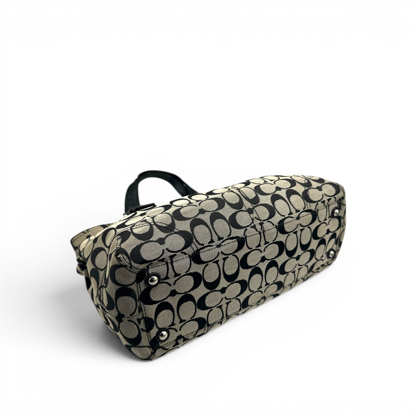 Sac bandoulière vintage Coach F13113 Soho vert monogrammé