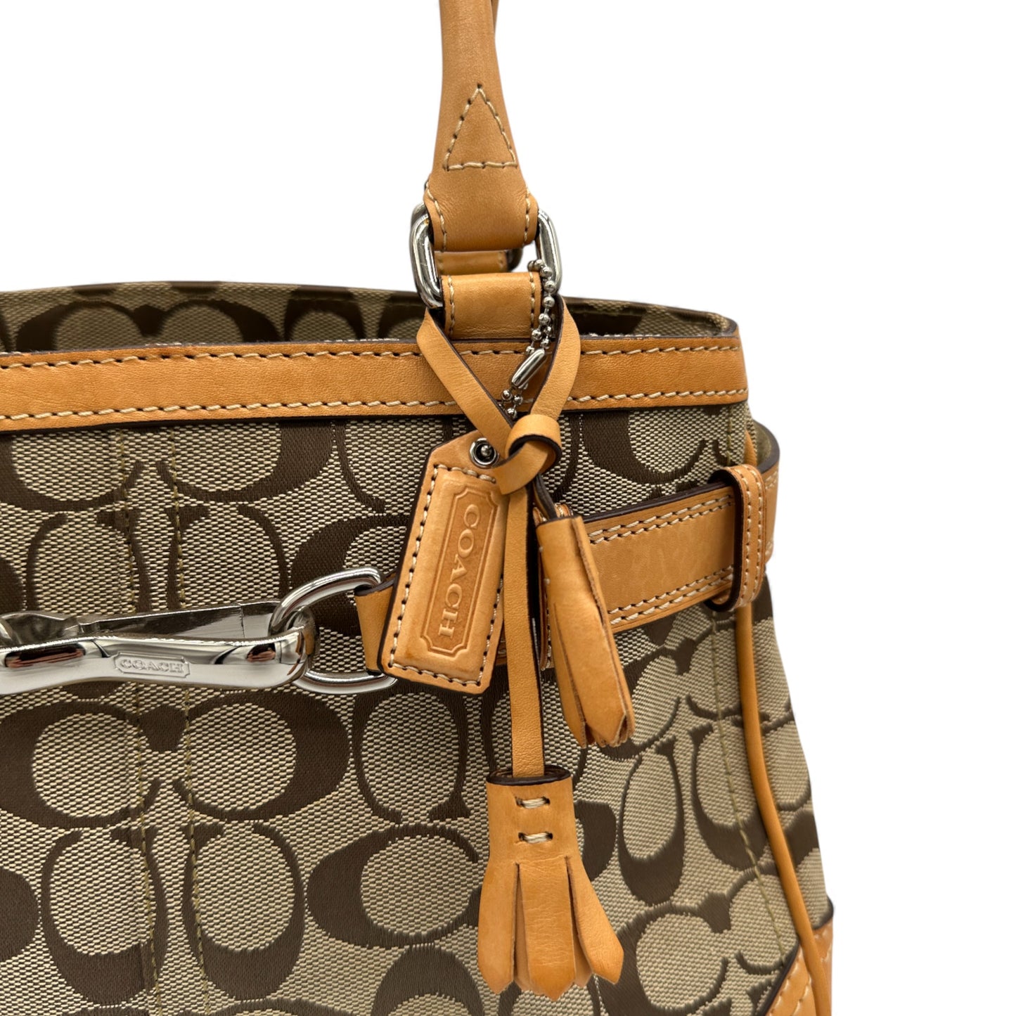 Vintage Coach F08K06 Hampton Clip Tote Handtasche