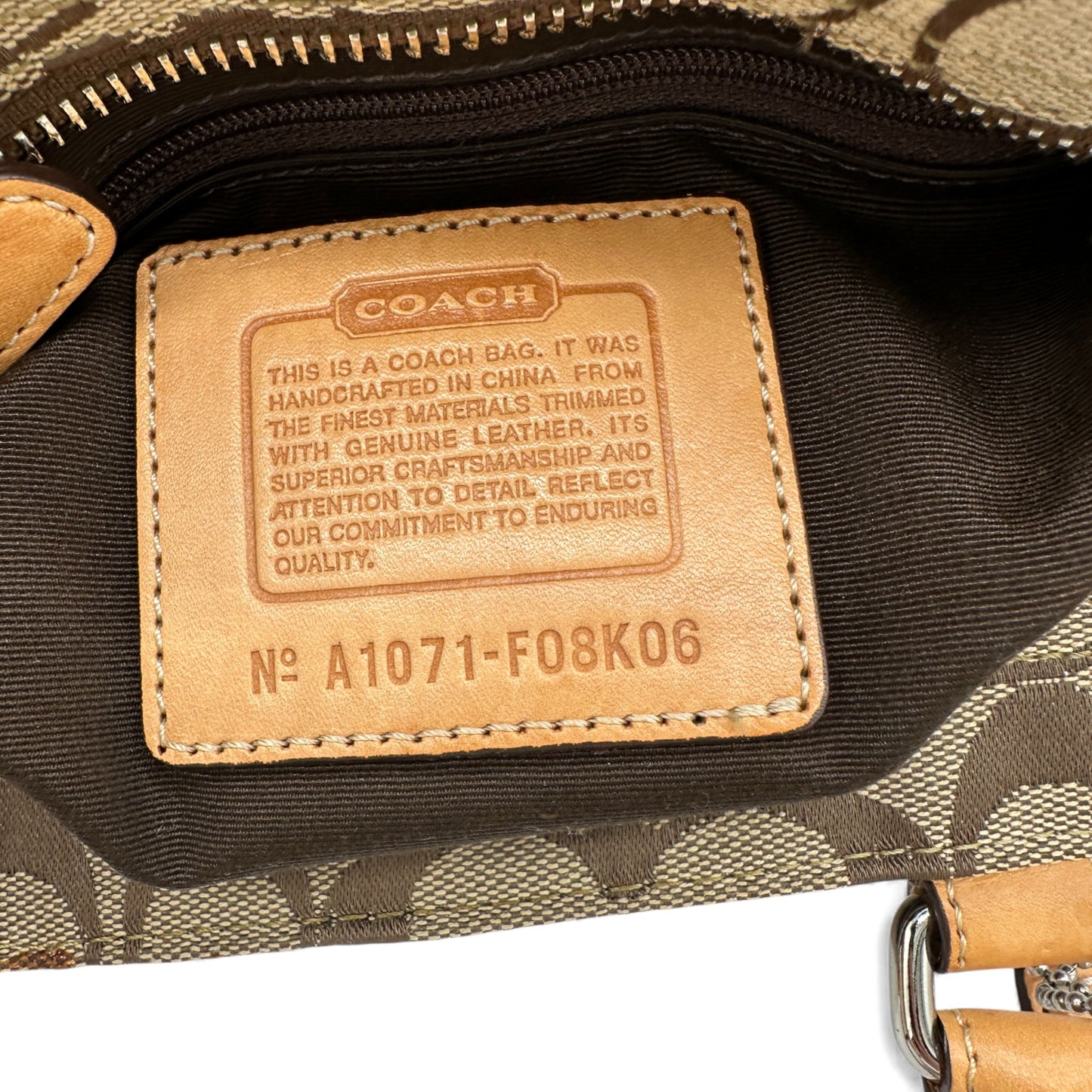 Vintage Coach F08K06 Hampton Clip Tote Handtasche