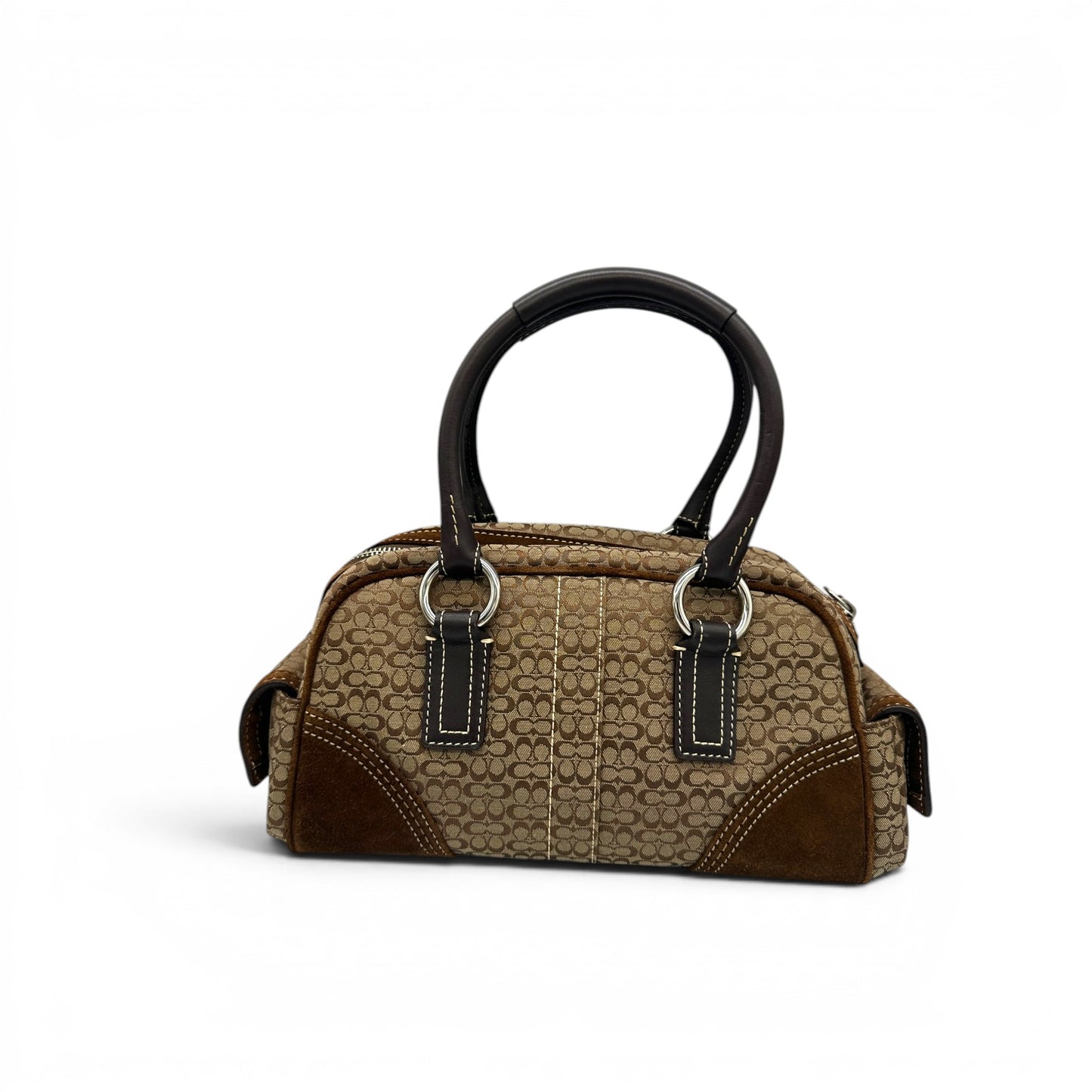 Vintage Coach F12317 Patchwork Soho Mini Boston Schultertasche