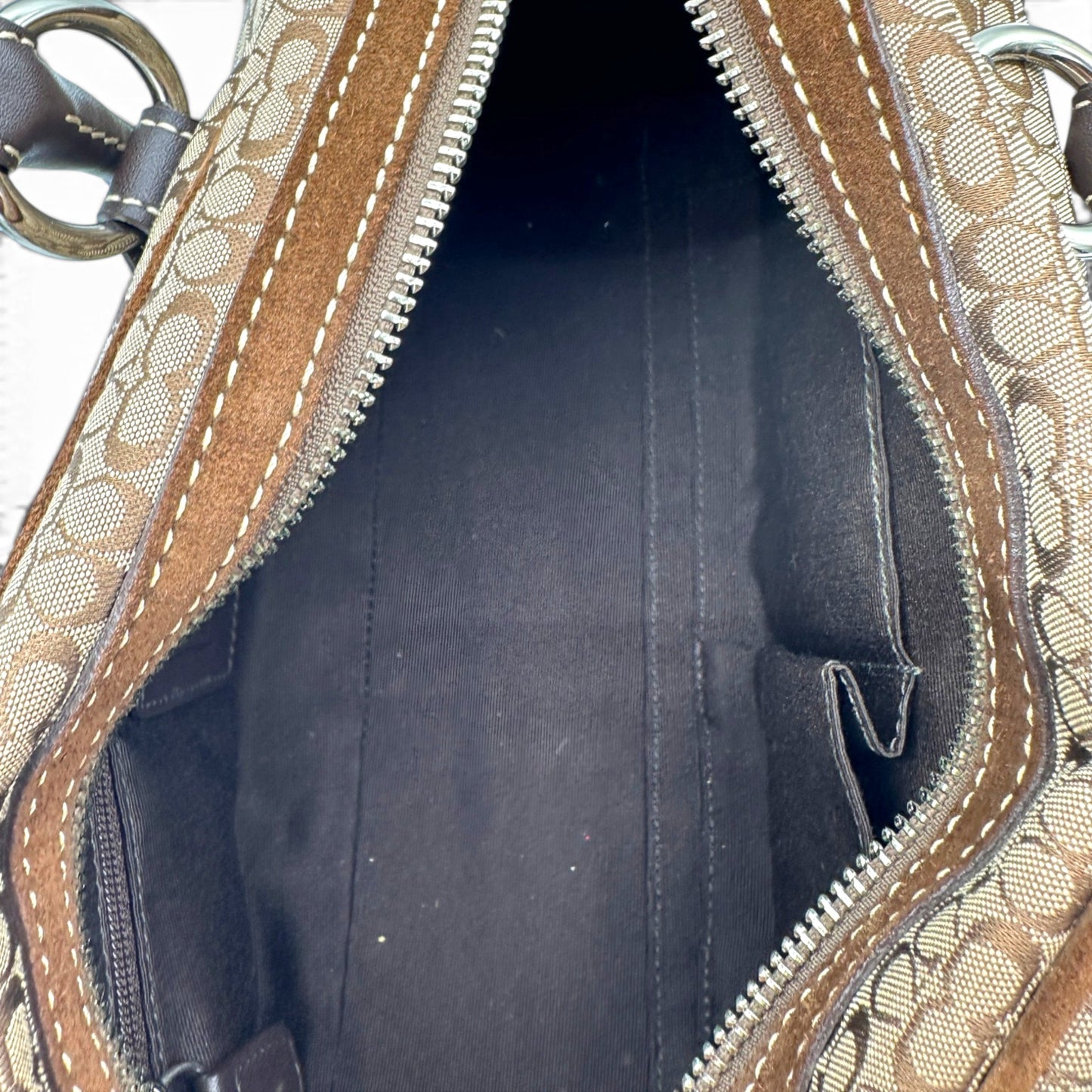 Vintage Coach F12317 Patchwork Soho Mini Boston Schultertasche