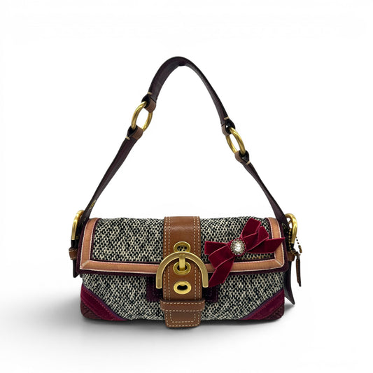 Vintage Coach 8F01 Soho Tweed Shoulder Bag