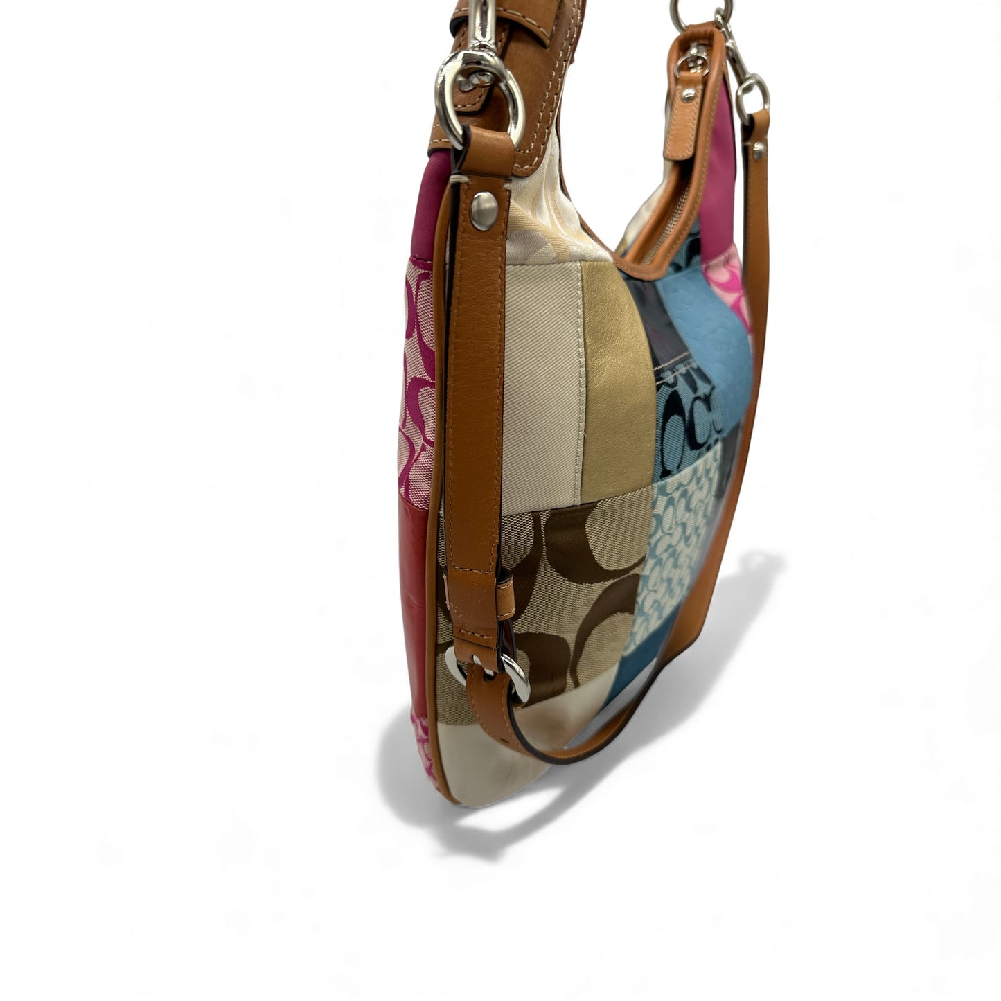 Vintage Coach F14650 Patchwork-Schultertasche