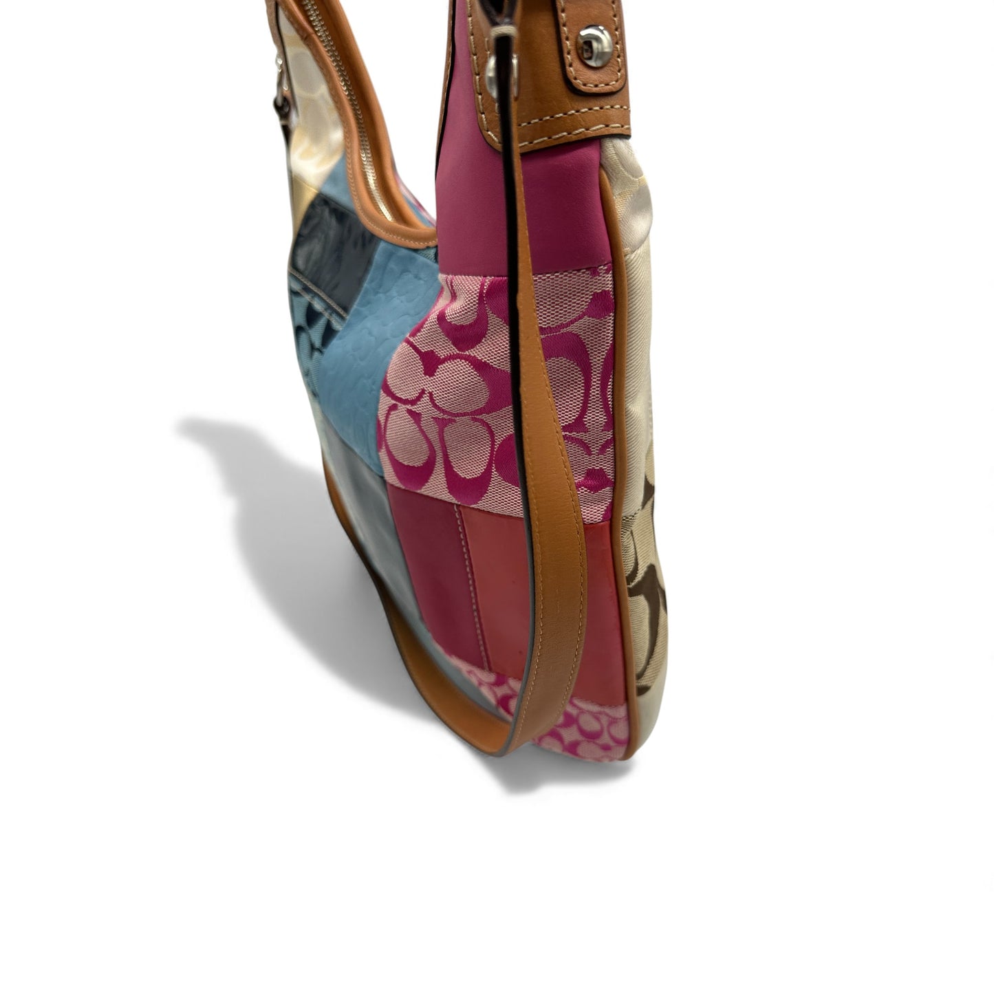 Vintage Coach F14650 Patchwork-Schultertasche