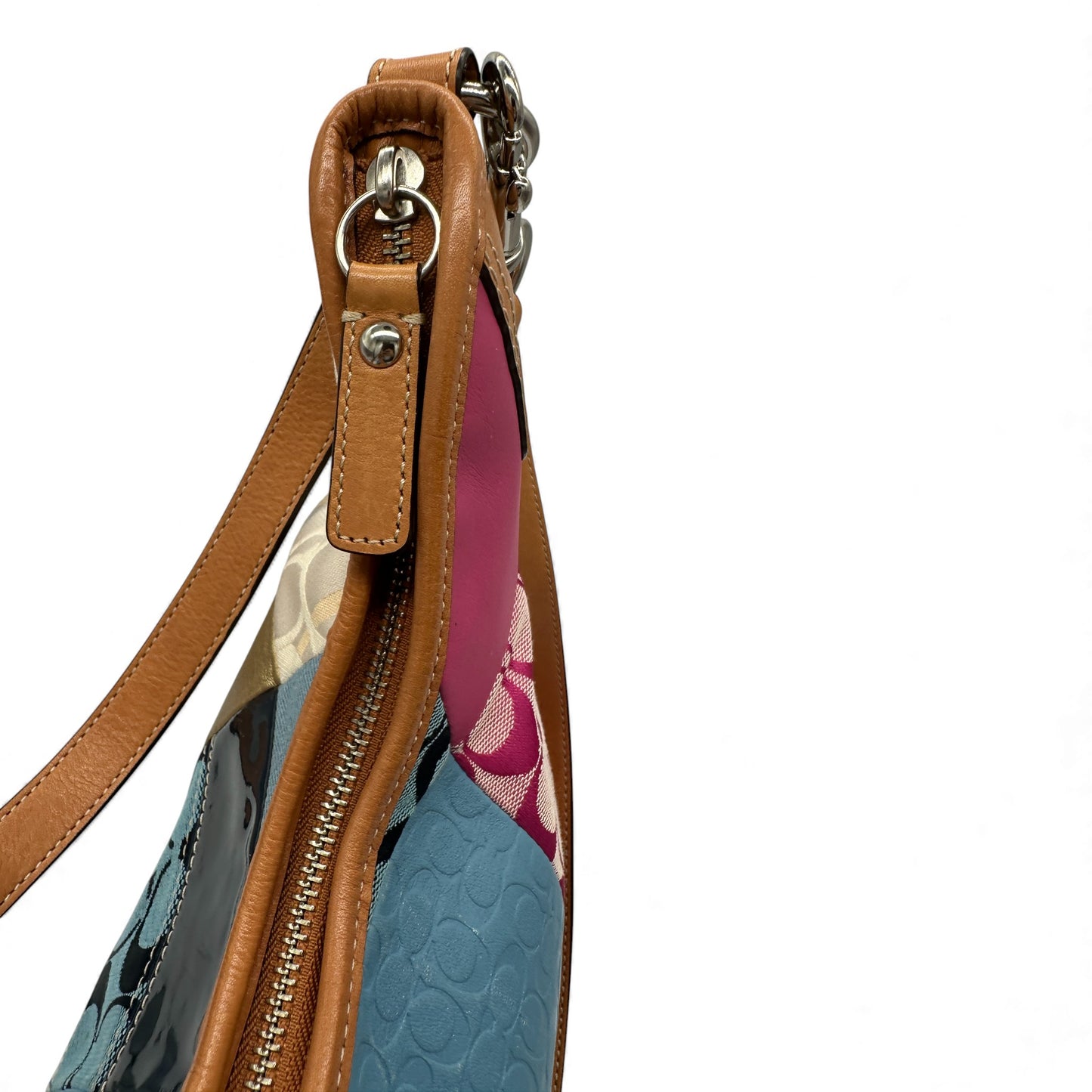 Vintage Coach F14650 Patchwork-Schultertasche