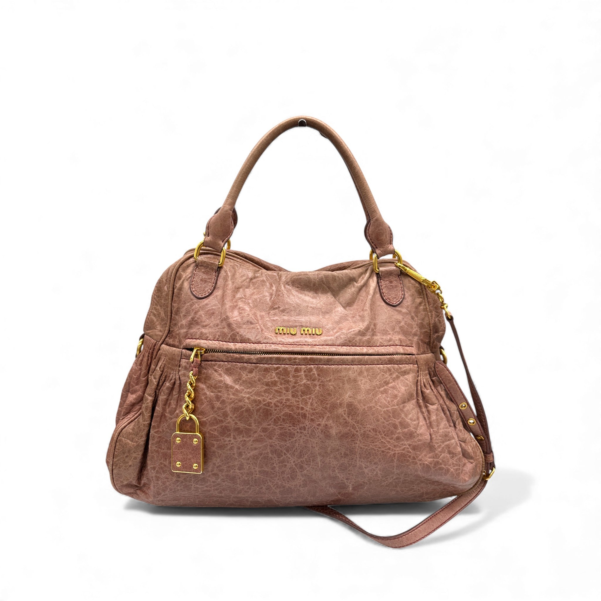 Vintage Miu Miu 2-Way Nappa Leather Handbag – Thanks it's Vintage Miu Miu 2-Way Nappa Leather Handbag – Thanks it's