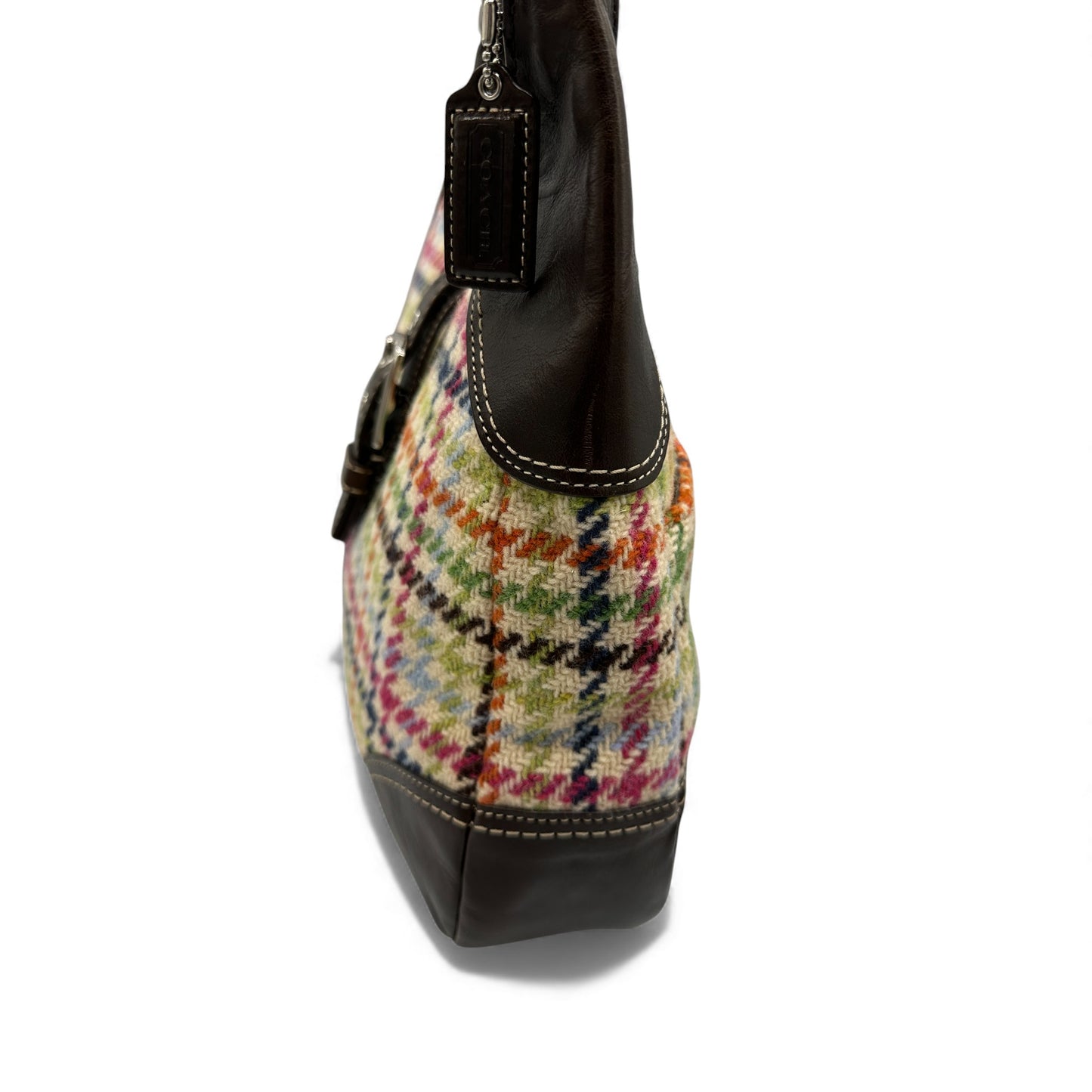 Vintage Coach F12631 Hampton Tattersall Shoulder Bag