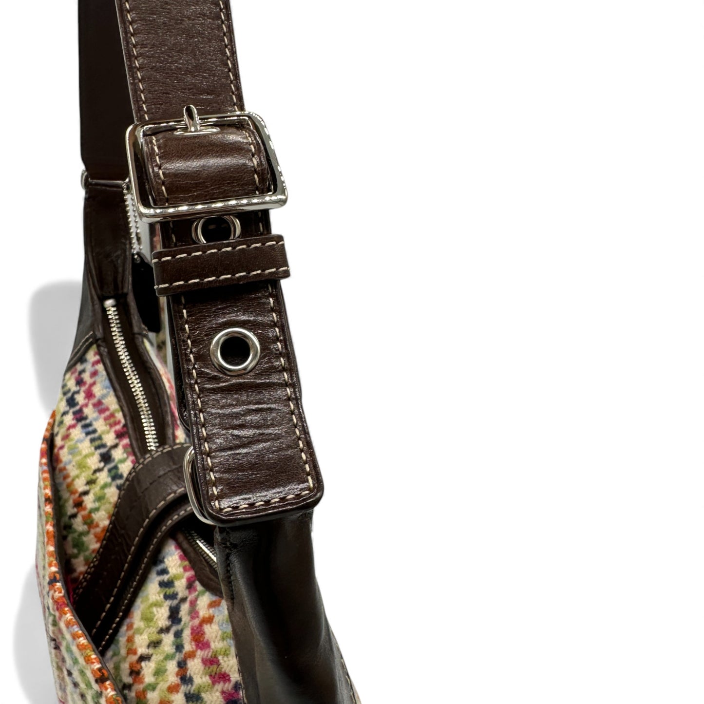 Vintage Coach F12631 Hampton Tattersall Shoulder Bag