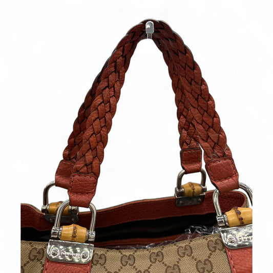 Vintage Gucci Bamboo Tote 232947 Shopper Bag