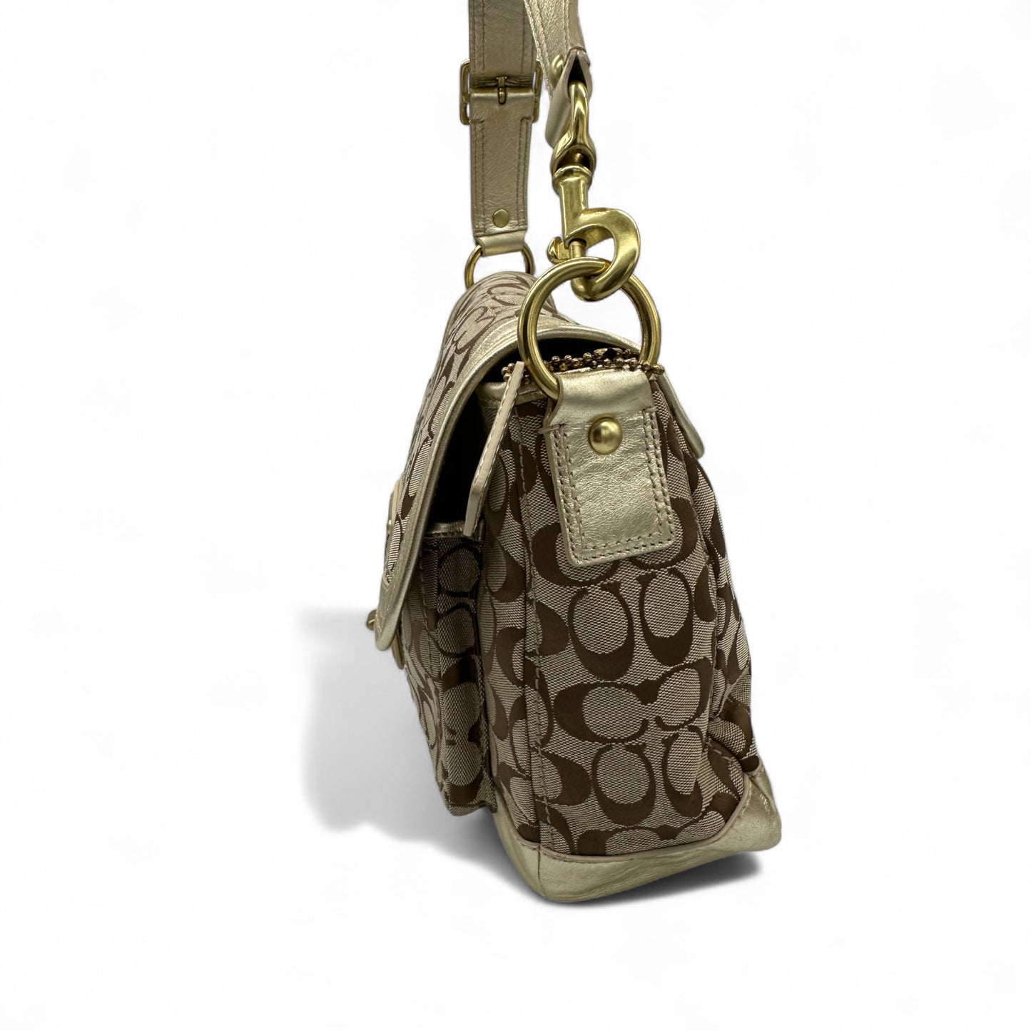 Vintage Coach F12857 Ali Legacy Turnlock Shoulder Bag