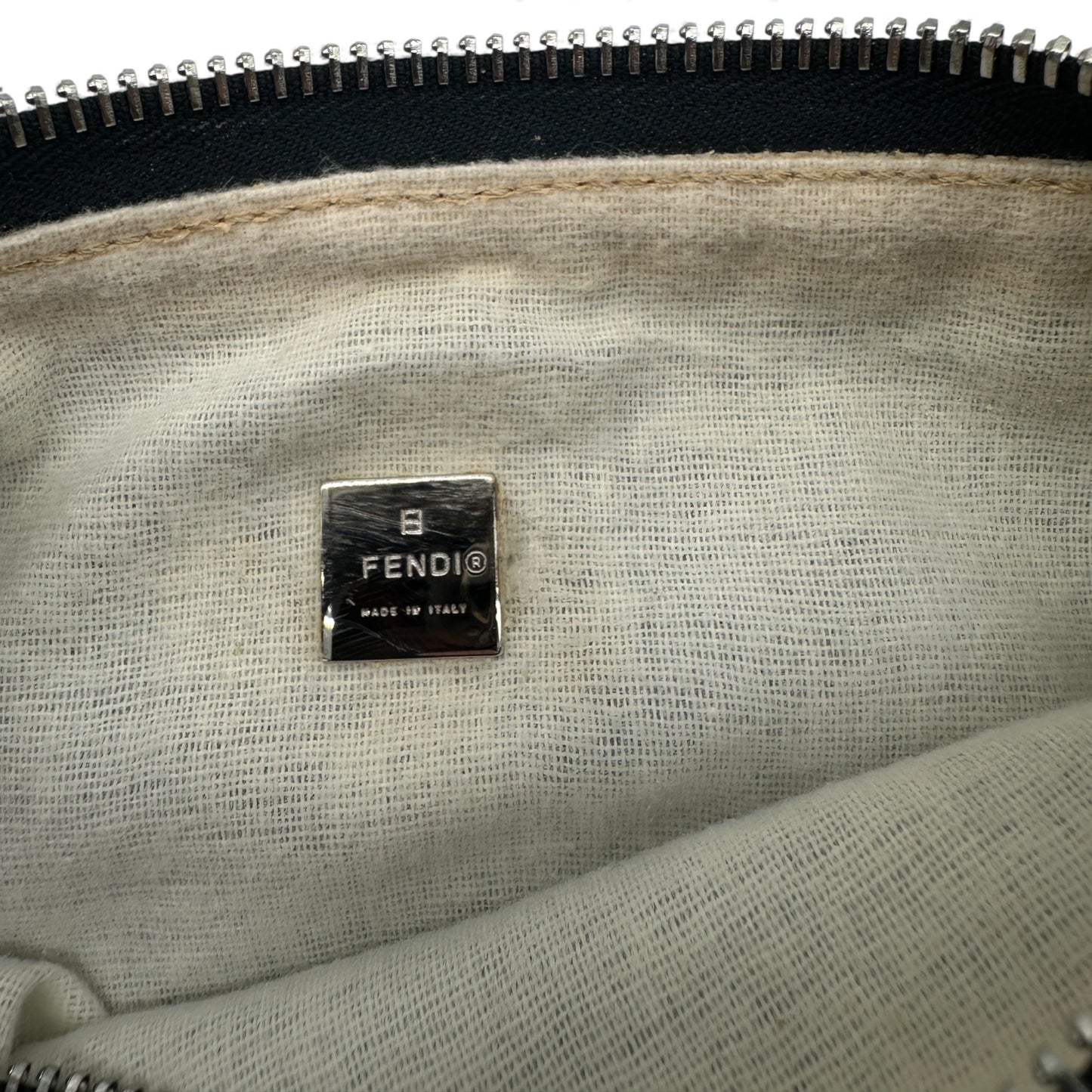 Vintage Fendi Zucchino Pouch Handbag